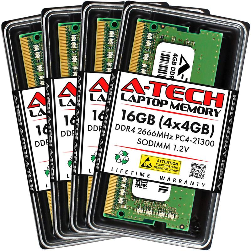 Memória RAM A-Tech DDR4 16GB Kit 4x4GB 2666MHz SODIMM - Memória