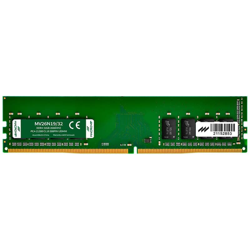 Memória RAM Macrovip 32GB DDR4, 3200MHz, PC4-25600, CL22, 288-pin