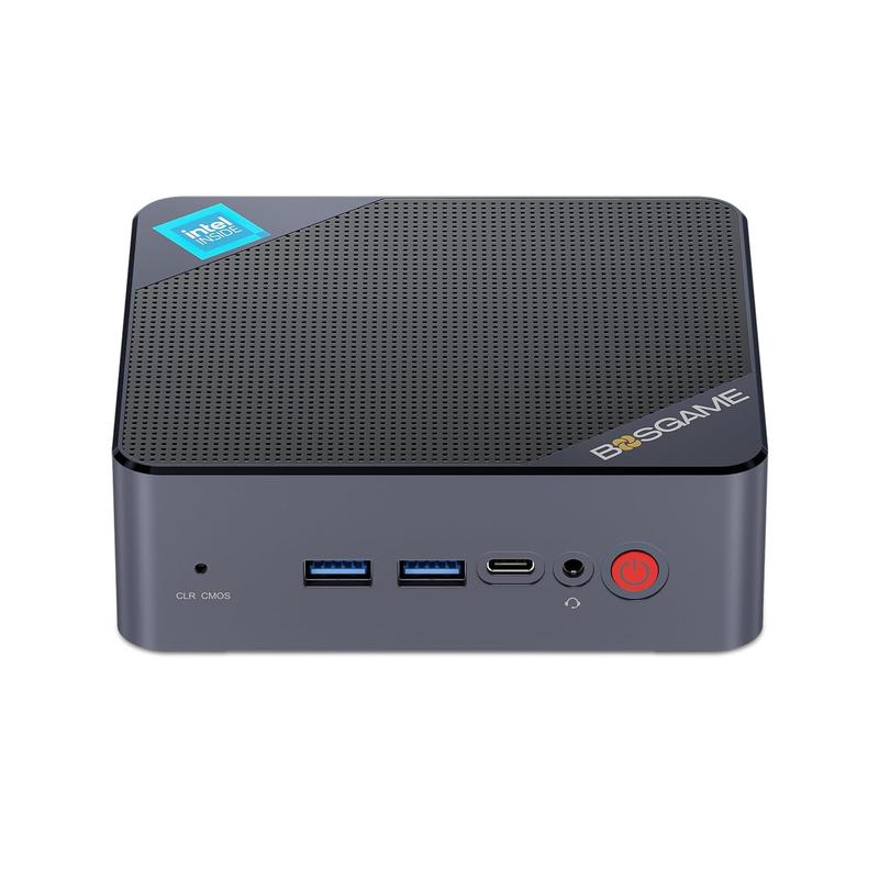 Mini PC BOSGAME N100 - Intel 12ª Geração, 16GB RAM, 512GB SSD