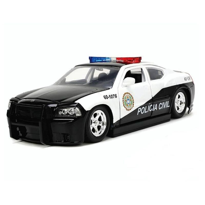 Miniatura Carro Dodge Charger Polícia Civil 2006 Velozes E