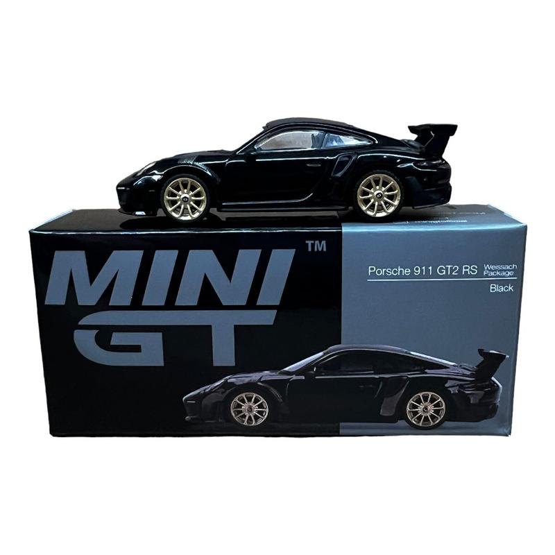Miniatura Porsche 911 GT2 RS MiniGT Preto 1:64 - Carrinhos e Cia