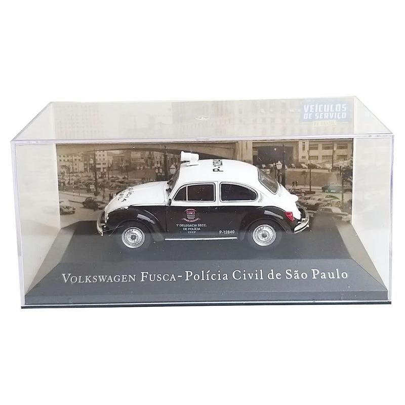 Miniatura Volkswagen Fusca Viatura Polícia Civil Baratinha - IXO