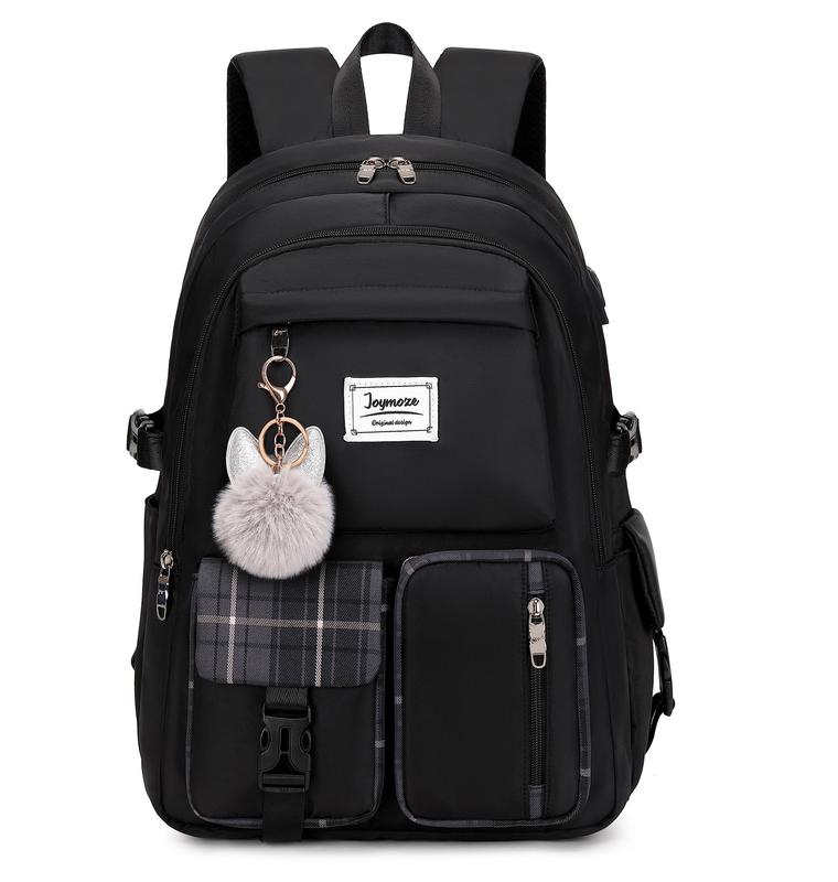 Mochila Joymoze Cute para meninas, adolescentes e mulheres, preta