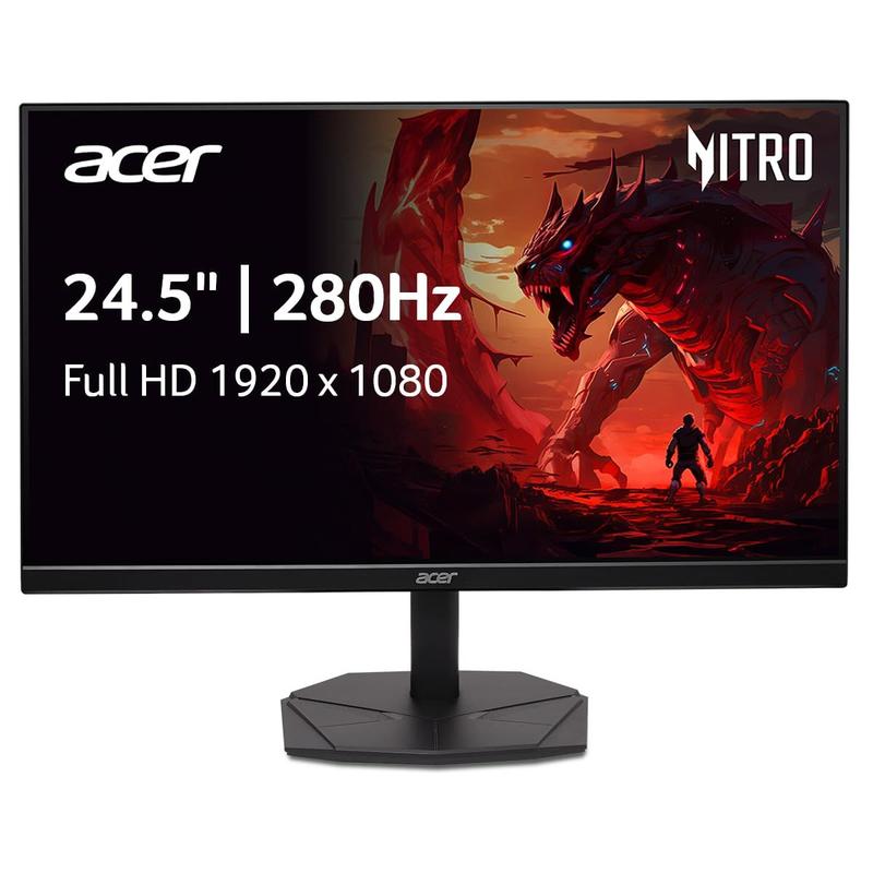 Monitor acer Nitro KG251Q Z1biIP 24,5 polegadas FHD 280 Hz AMD