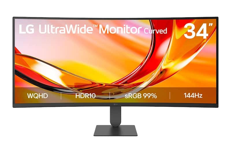 Monitor LG UltraWide Curvo 34U620B Tela 34 pol. VA QHD 2K Curvatura 1800R 144Hz nativo HDR10