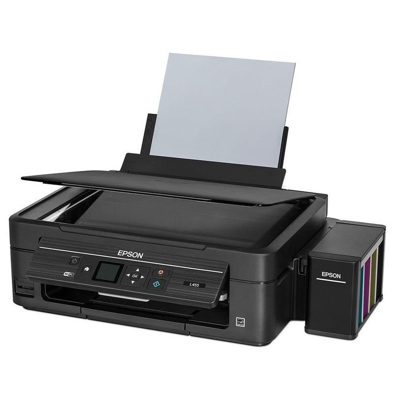 Multifuncional Epson L455 Tanque de Tinta Colorida, Wi-Fi, Bivolt