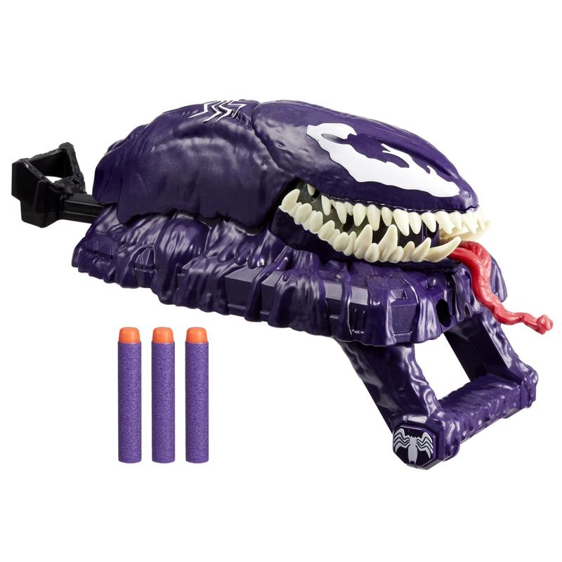 NERF Spider-Man Venom versus o brinquedo Venom Strike Blaster da