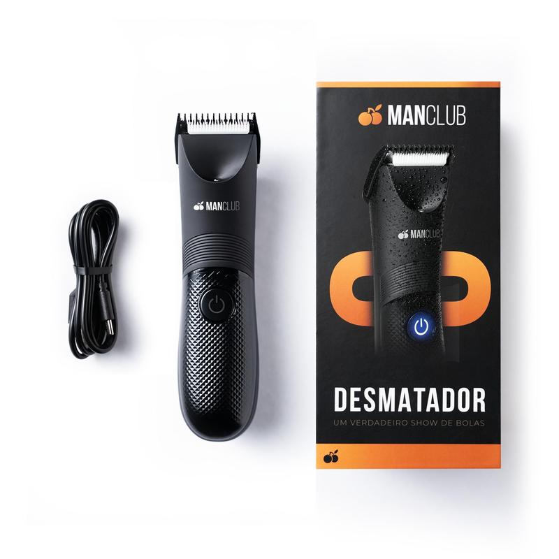 O Desmatador da MANCLUB Aparador Elétrico de Região Íntima e Pelos Corporais. Lâmina de Cerâmica com Tecnologia AntiCortes, À Prova Dágua