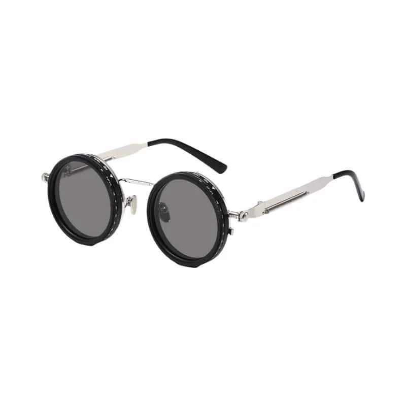 Óculos De Sol Redondos Polarizados Masculinos Ajustáveis UV400 Para Pesca Estilo Retrô Punk Para