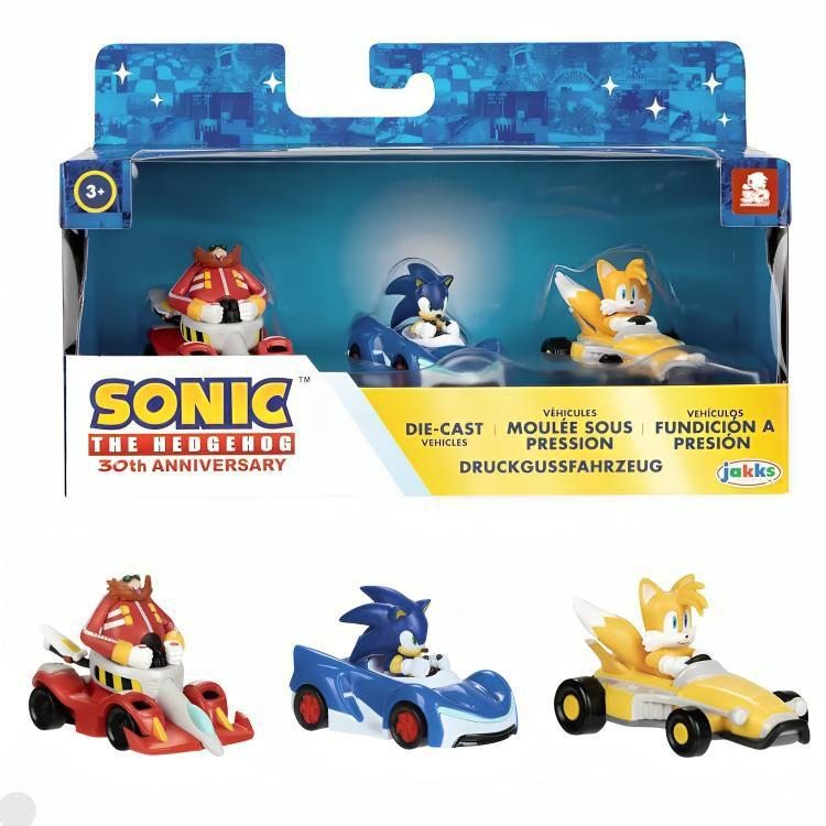 Pack 3 Carros Kart do Sonic Tails Dr.Eggman Sonic 4254 Sunny
