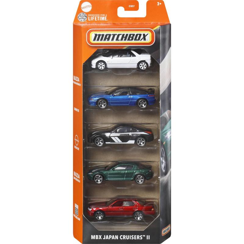 Pack 5 Matchbox - MBX Japan Cruisers II - JBX24 - Carrinhos e Cia