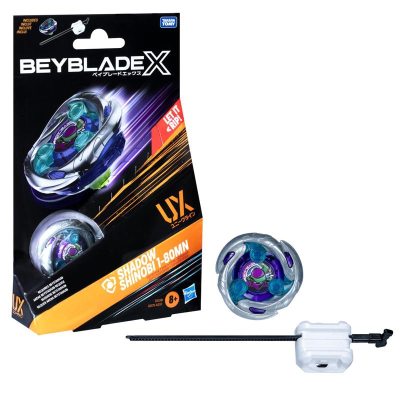 Pacote inicial Beyblade X Shadow Shinobi 1-80MN UX com lançador