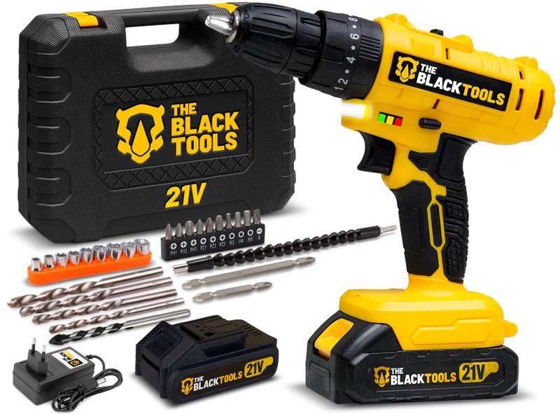 Parafusadeira E Furadeira De Impacto 3/8 The Black Tools Tb21-pz