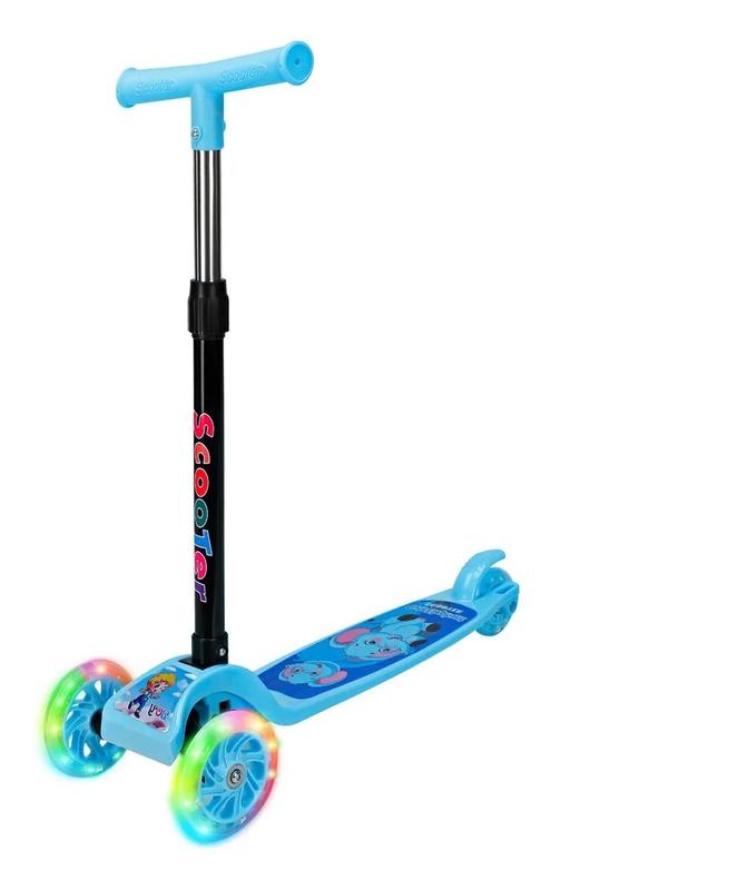 Patinete Infantil 3 Rodas De Led Dobrável Scooter Crianças