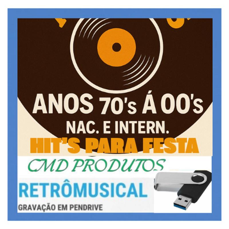 Pen drive 8gb com Músicas = Hit's (MegaMix e Mix ) Para Festas