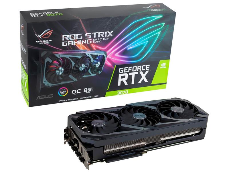GeForce RTX 3070 8GB 本体 Placa de Vídeo Asus NVIDIA GeForce RTX 3070 - 8GB GDDR6 256 bits