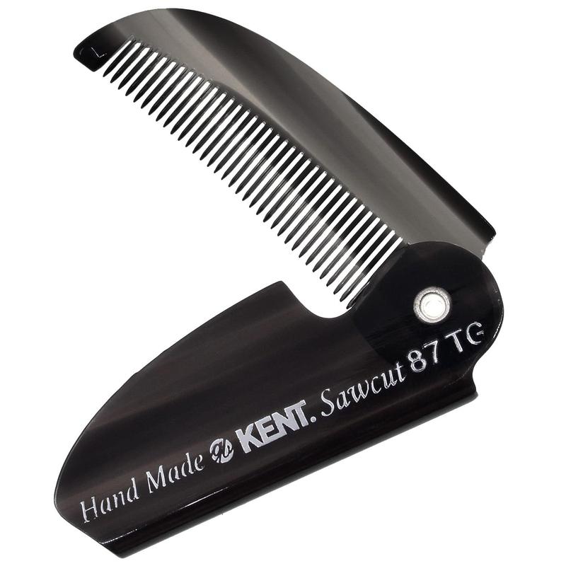 Pocket Comb KENT 87T Black Graphite Fine Tooth para homens (pacote