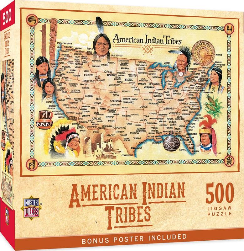 Quebra-Cabeça American Indian Tribes - 550 Peças - Quebra Cabeça
