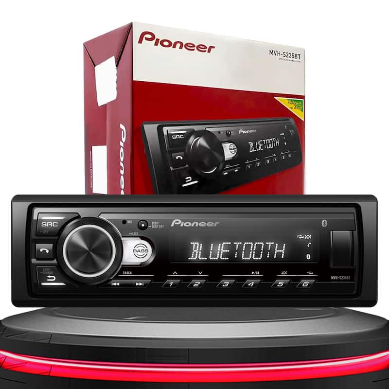 Radio Automotivo Aparelho Pioneer Mp3 Player Mvh235bt Usb Bluetooth Som Automotivo Antena Interna
