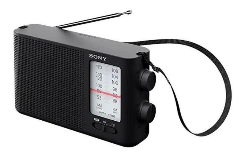 Rádio Portátil Sony AM FM Pilha Excelente Sintonia ICF-19 - Rádio