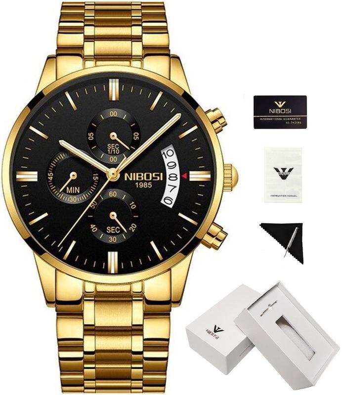 Relógio Masculino Nibosi 2309 Diversas Cores Original Aço Inox