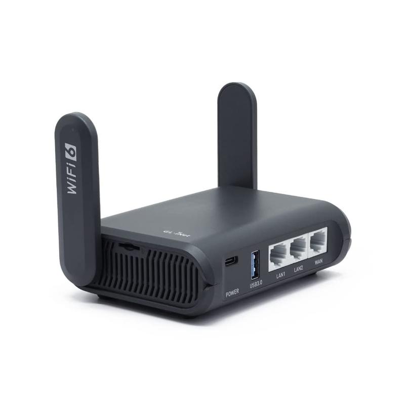 【美品】GL.iNet GL-AX1800 Flint WiFi 6 ルーター Roteador Wi-Fi 6 Portátil GL.iNet GL-AXT1800 (Slate AX) - Roteador