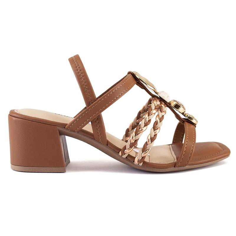 Sandália Feminina Dakota Salto Bloco Confortável Moda Y8211