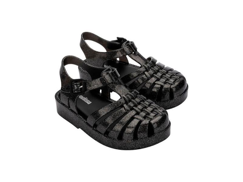 Sandália Infantil Mini Melissa Baby Possession Shiny Glitter