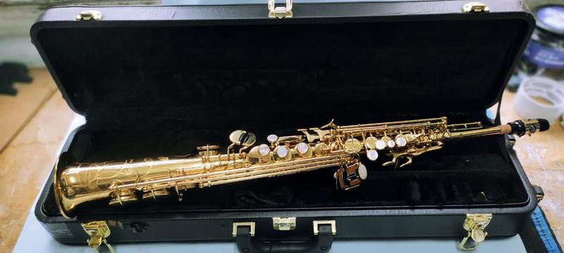 山梔子 Sax soprano yanagisawa 901 bronze com case made in japan - Palheta