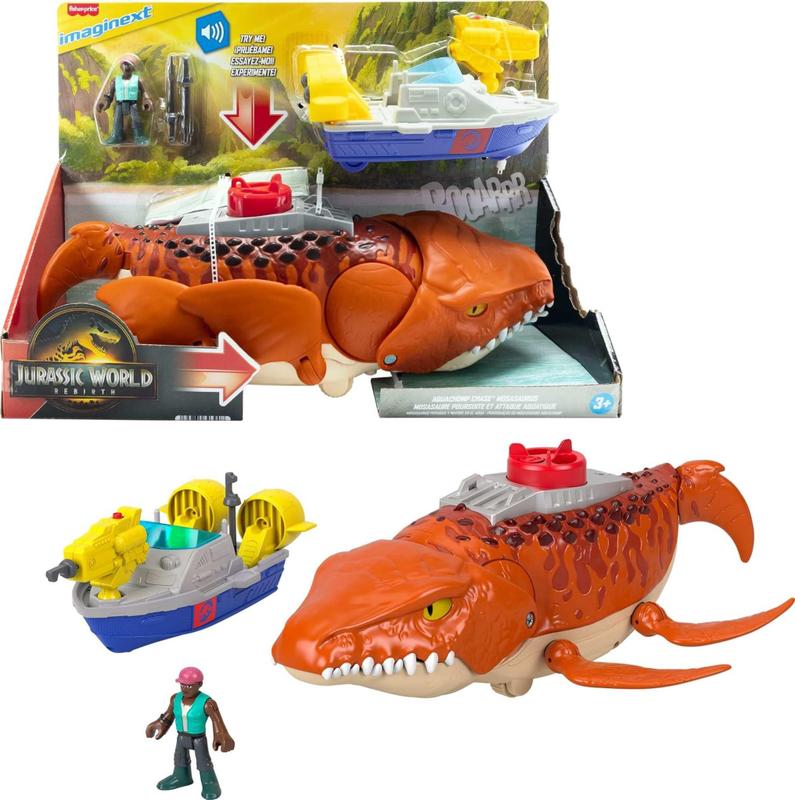 Set de Dinosaurio Mosasaurus Aquachomp de Fisher-Price de 46 cm