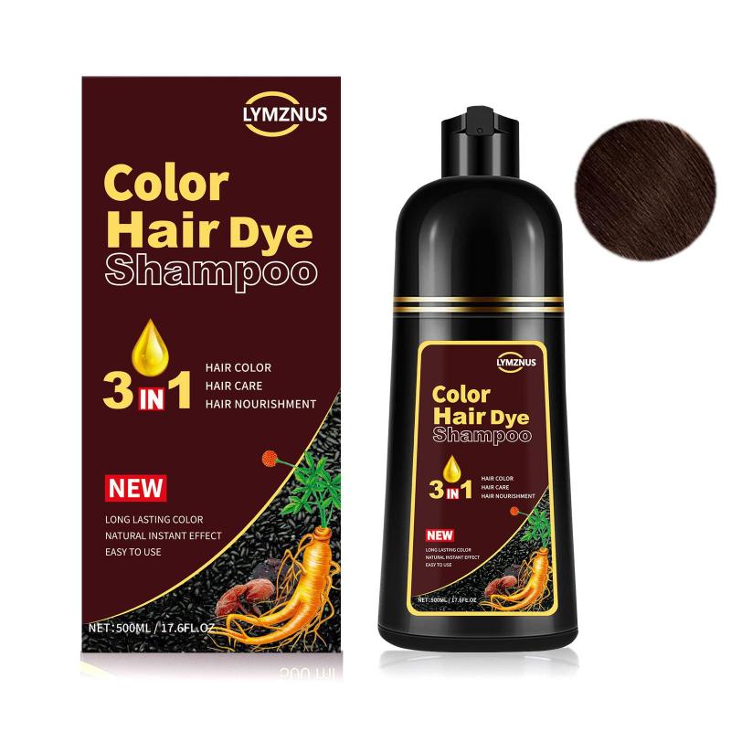 Shampoo de tintura de cabelo Lymanus Dark Chocolate 3 em 1 500mL