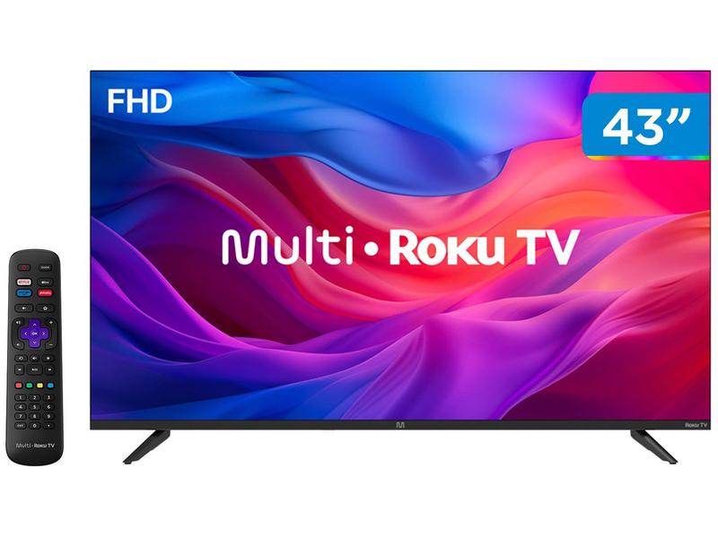 Smart TV 43 Pol Multi Full HD TL056M Sistema Roku TV Wi-Fi 3 HDMI