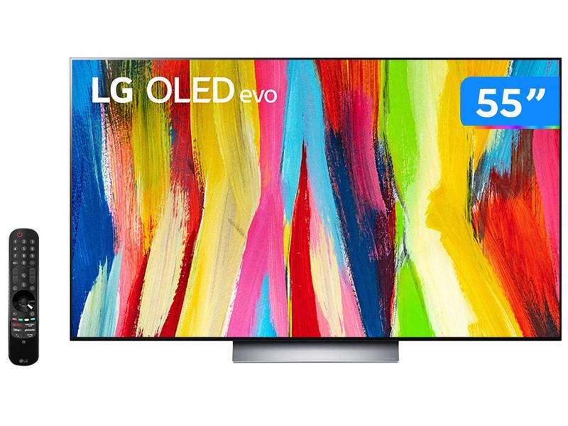 Smart TV 55” 4K OLED LG 120Hz OLED55C2 AI - Processor Wi-Fi HDR