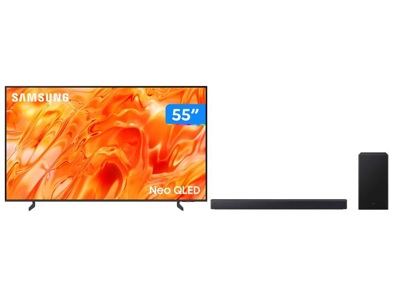 Smart TV 55” Samsung 4K UHD QN55QN70HAGXZD - 2026 + Soundbar