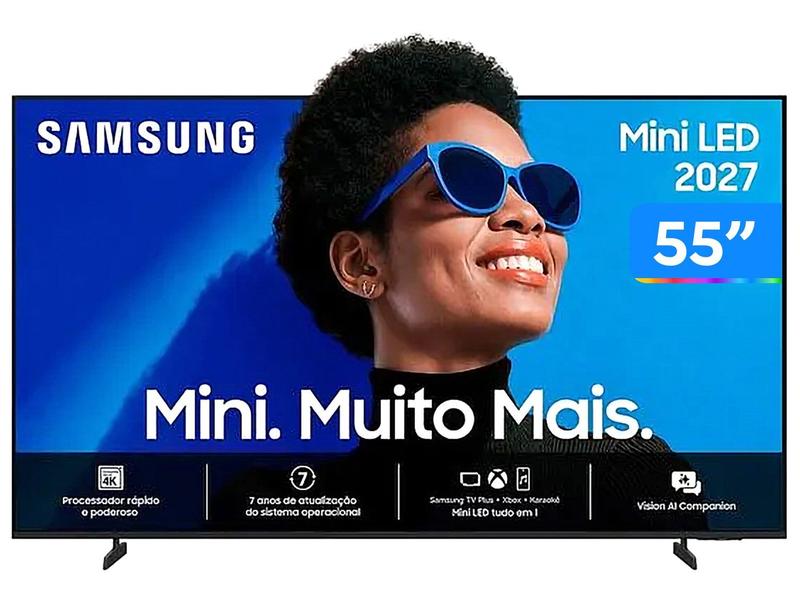 Smart TV 55 Samsung MiniLED 4K M75H Vision AI 2026 UN55M75HAGXZD
