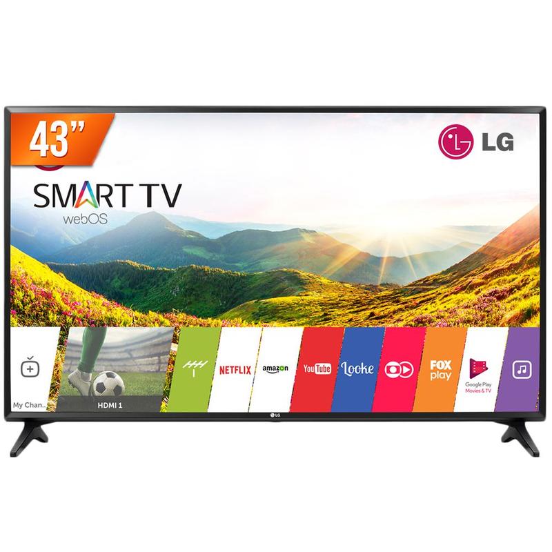 Smart TV LED 43'' Full HD LG 43LJ5500 2 HDMI USB Wi-Fi Integrado