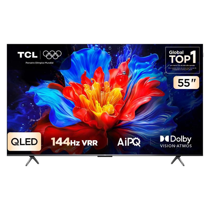 Smart TV TCL 55 Polegadas QLED 4K P8K WiFi Bluetooth Google TV