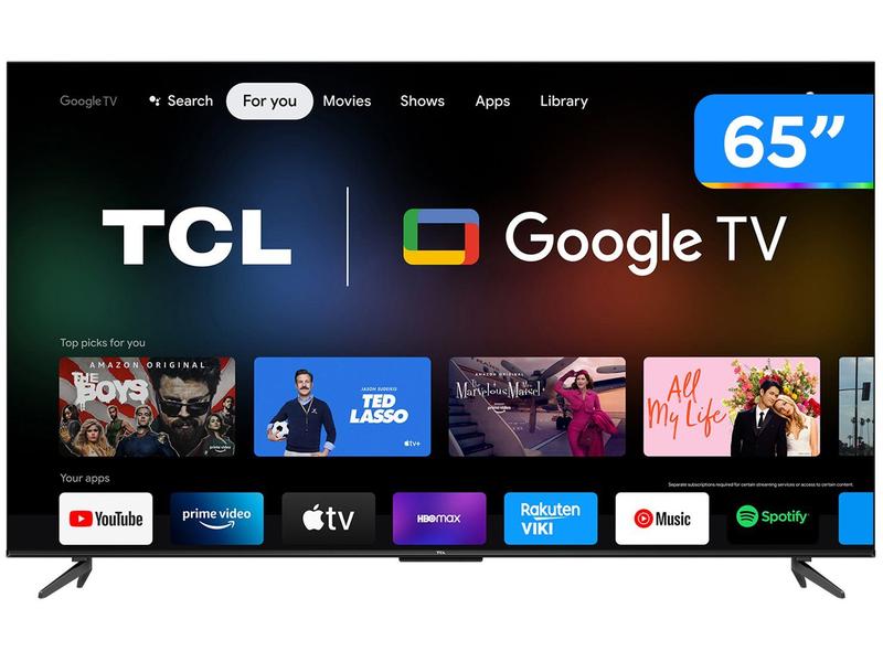 Smart TV TCL LED 65 Polegadas 4K Wi-Fi Google TV Comando de Voz