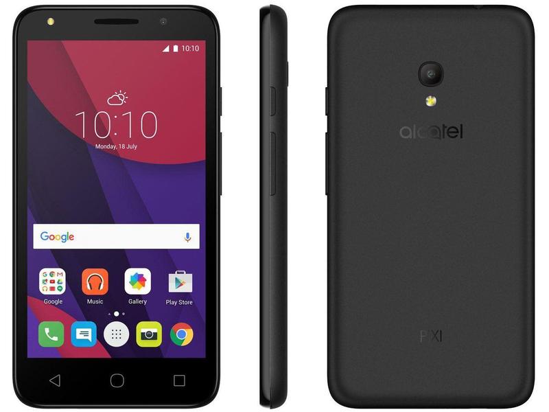 Smartphone Alcatel PIXI4 5 8GB Preto Dual Chip 3G - Câm. 8MP +