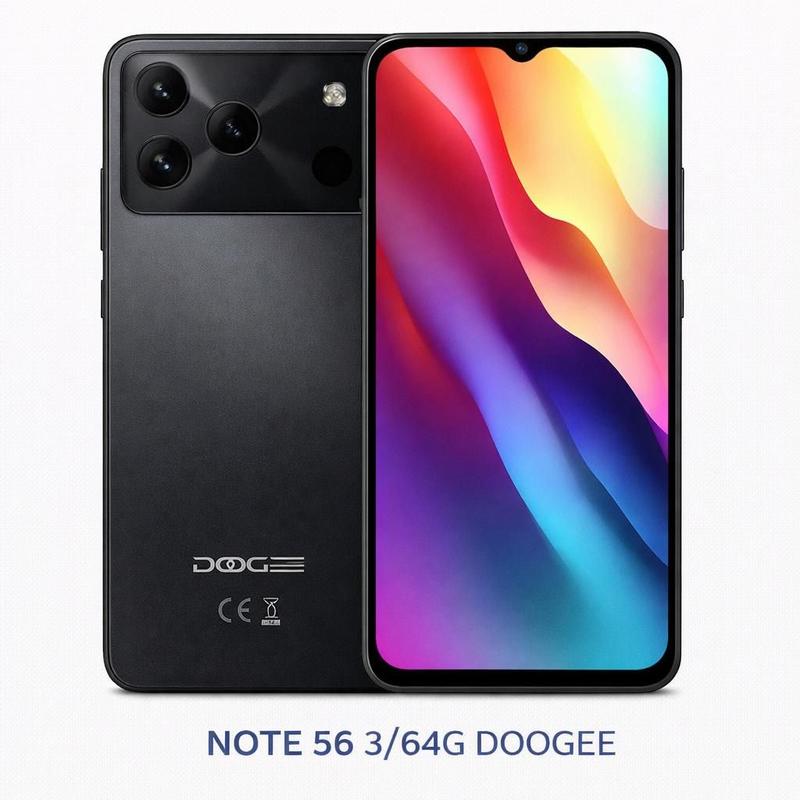 DOOGEE Note 56 本体 スマートフォン　64GB Smartphone Celular Doogee Note 56 64GB, 3GB RAM, 4G, Tela 6,56