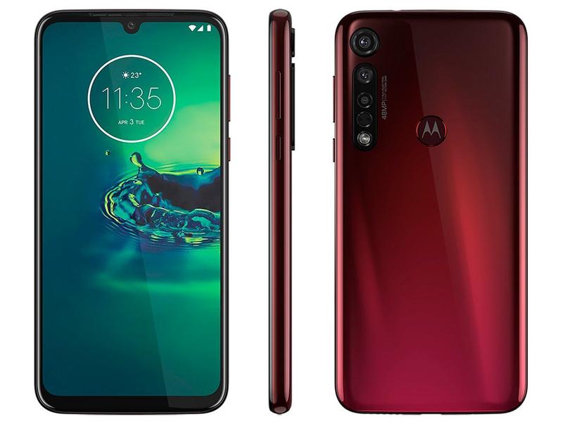 Smartphone Motorola G8 Plus 64GB Cereja 4G - 4GB RAM Tela 6,3” Câm