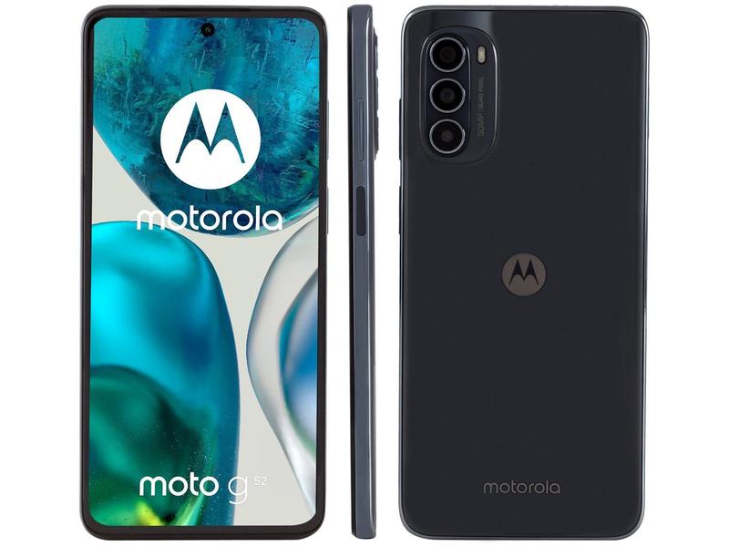 Smartphone Motorola Moto G52 Preto,Tela de 6.6
