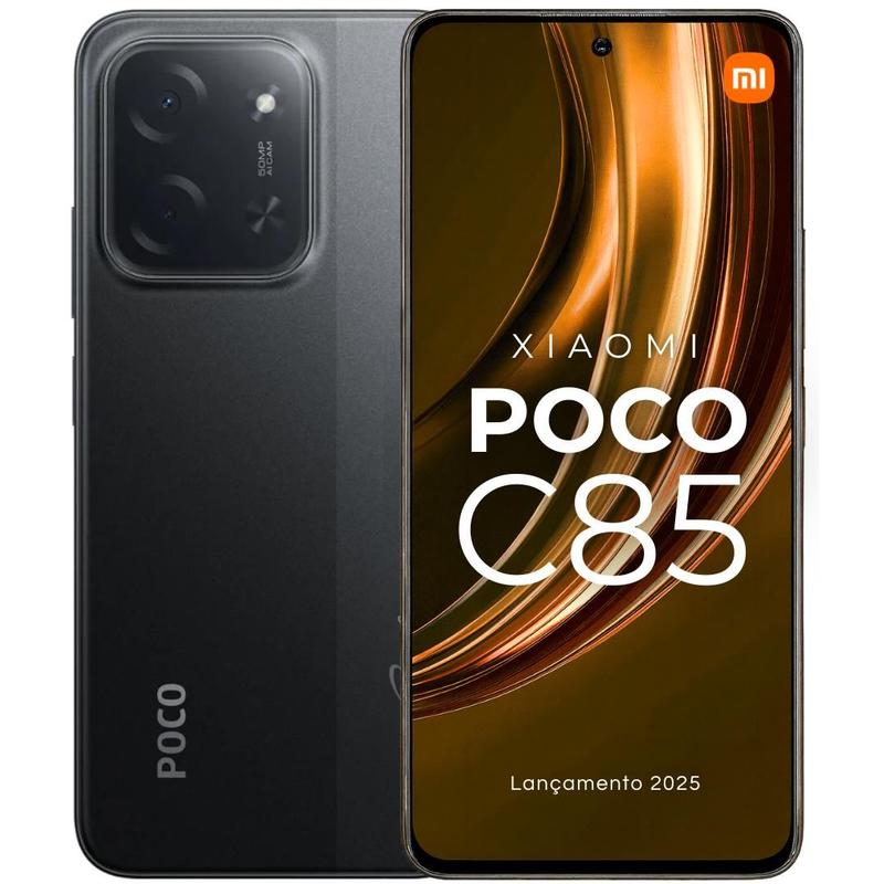 Smartphone POCO C85 NFC Lançamento Xiaomi 2025 50mp tela 6,9 120Hz 256GB 128GB 16GB Ramboost celular Ultra Fluidez 6000mAh Top 1º Custo benefício
