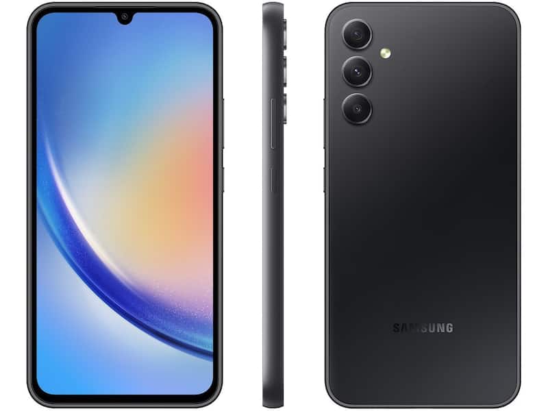 Smartphone Samsung Galaxy A34 256GB Preto 5G Octa-Core 8GB RAM 6,6