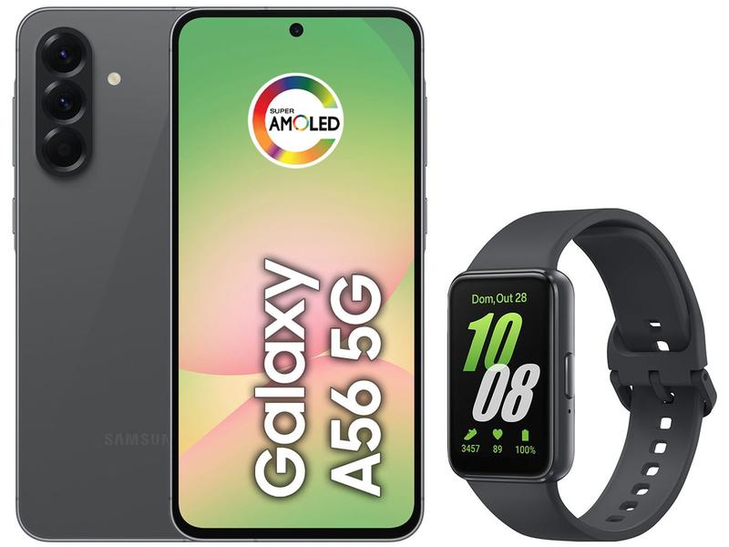 Smartphone Samsung Galaxy A56 128GB 5G 8GB RAM - Preto + Smartband