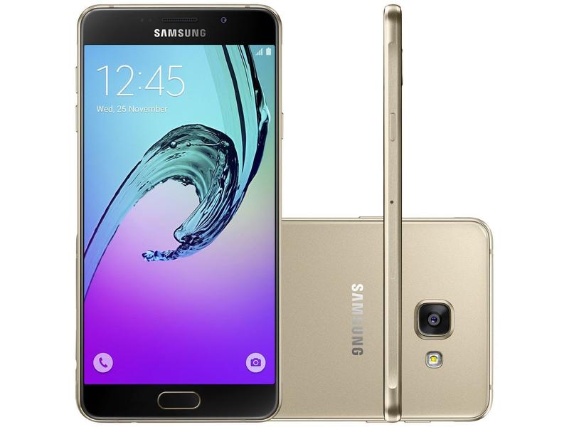 Smartphone Samsung Galaxy A7 2016 Duos 16GB - Dourado Dual Chip 4G
