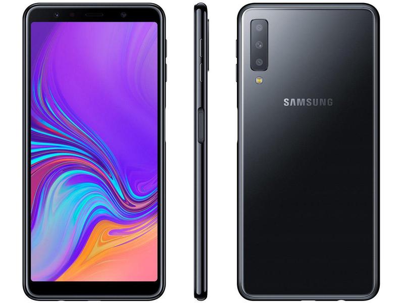 Smartphone Samsung Galaxy A7 64GB Preto 4G - Octa-Core 4GB RAM 6