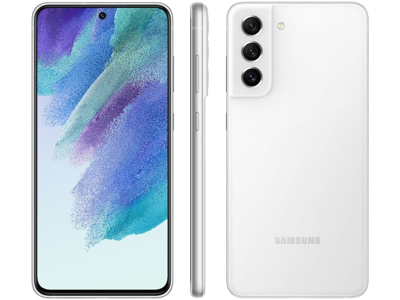 Smartphone Samsung Galaxy S21 FE 256GB Branco 5G 8GB RAM Tela 6,4