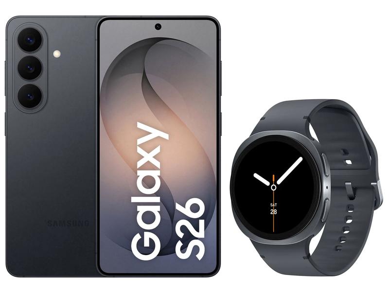 Smartphone Samsung Galaxy S26 512GB Preto - Galaxy AI + Smartwatch