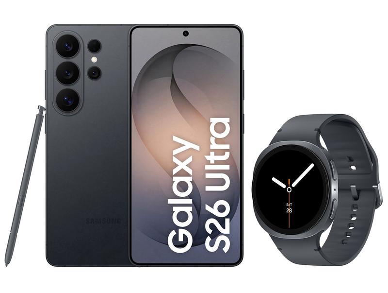 Smartphone Samsung Galaxy S26 Ultra 256GB Preto - 5G + Smartwatch